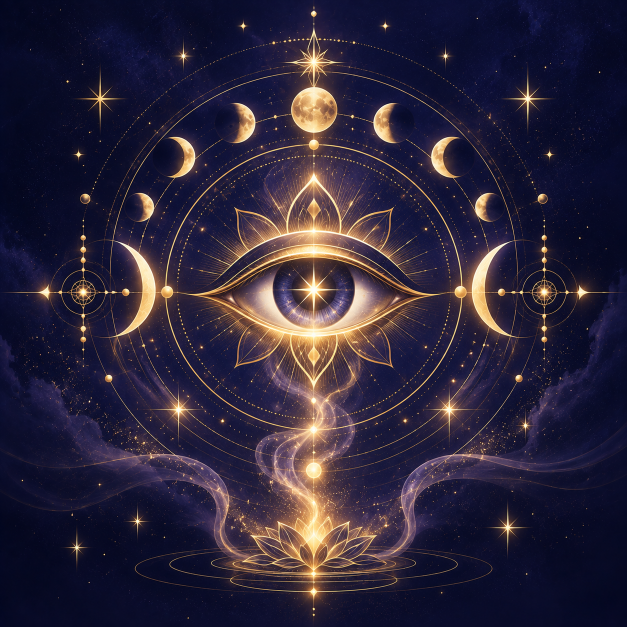 Celestial illustration representing Psychic Reading