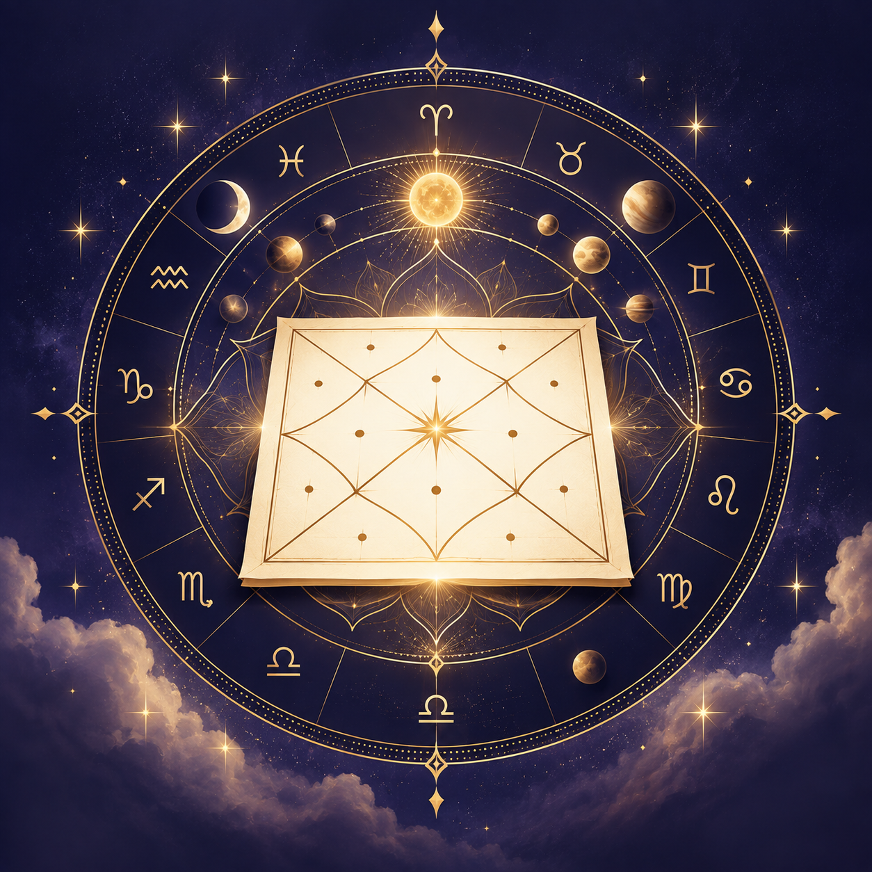 Celestial illustration representing Vedic Astrology Consultation